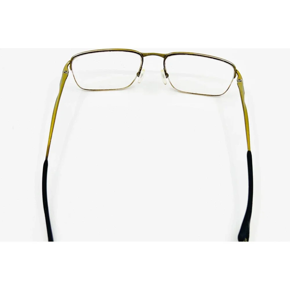 Oakley Eyeglasses Mens Green Semi Rimless Rectangular Metal Frames 45178